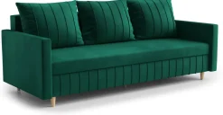 Kanapy I Sofy>Rimal Welurowa sofa do salonu z funkcją spania i pojemnikiem FOCUS