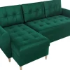 Meble Dla Dzieci|Meble Młodzieżowe>IZABELLA MEBLE Welurowy narożnik z funkcją spania HENRY butelkowa zieleń