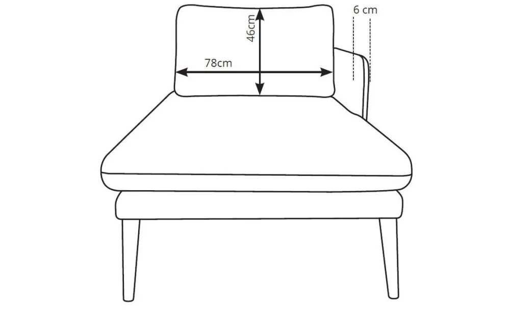 Kanapy I Sofy|Szezlongi>LASKI Welurowy szezlong w stylu glamour SENU