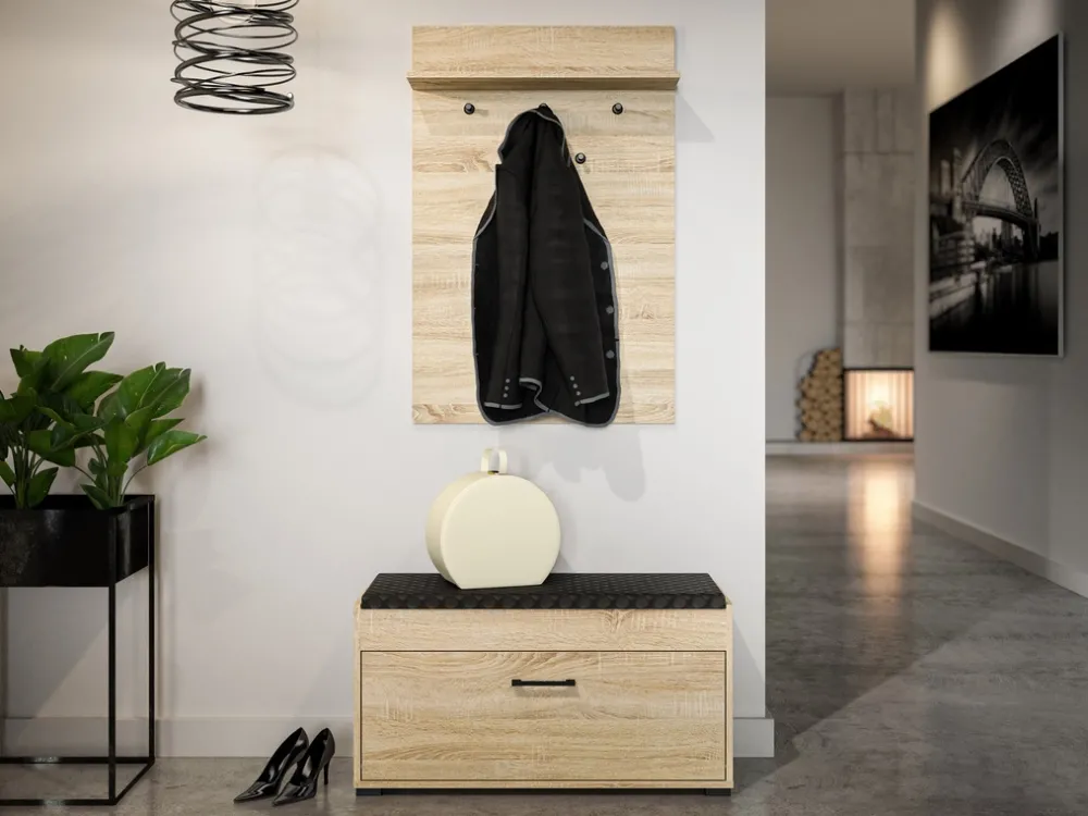 Wieszaki Do Przedpokoju>ML Meble Wieszak ścienny do przedpokoju 68 cm CARO dąb sonoma