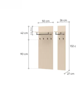 Wieszaki Do Przedpokoju|Garderoby></noscript>lenart. Wieszak ścienny na ubrania do przedpokoju z półkami TREND