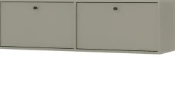 Szafki Rtv>Lempert Wisząca dwudrzwiowa szafka pod telewizor 120 cm TOKEN eukaliptus