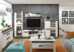 Zestawy Mebli Do Sypialni|Zestawy Mebli Młodzieżowych></noscript>ML Meble Wisząca półka na książki 138 cm BLANCO sosna śnieżna