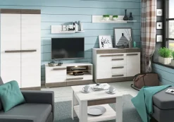 Zestawy Mebli Do Sypialni|Zestawy Mebli Młodzieżowych></noscript>ML Meble Wisząca półka na książki 138 cm BLANCO sosna śnieżna