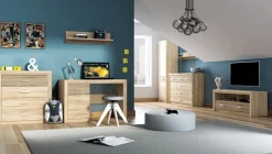 Zestawy Mebli Młodzieżowych|Półki></noscript>ML Meble Wisząca półka na książki 138 cm CASTEL dąb sonoma