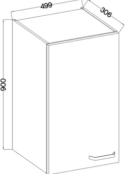 Meble Kuchenne></noscript>Lempert Wisząca szafka kuchenna 50 cm NEPO