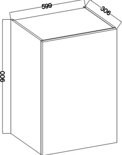 Meble Kuchenne></noscript>Lempert Wisząca szafka kuchenna 60 cm SELENA cichy domyk czarny