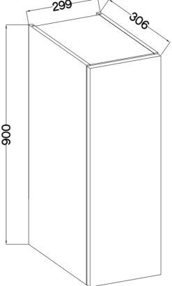 Meble Kuchenne></noscript>Lempert Wisząca szafka kuchenna 30 cm MARGARET orzech okapi