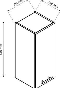 Meble Kuchenne|Szafki Wiszące></noscript>Stolkar Wisząca szafka kuchenna 30 cm BRIT cichy domyk
