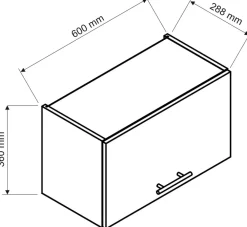 Szafki Wiszące|Szafki></noscript>Stolkar Wisząca szafka kuchenna 60 cm BRIT podnośnik gazowy
