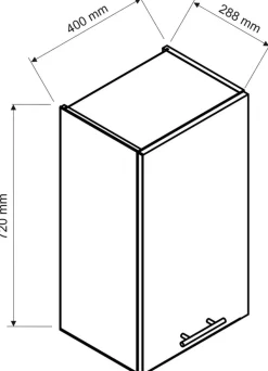 Meble Kuchenne|Szafki Wiszące></noscript>Stolkar Wisząca szafka kuchenna 40 cm BRIT cichy domyk