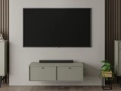 Szafki Nocne></noscript>Lempert Wisząca szafka nocna do sypialni z szufladami 52 cm TOKEN eukaliptus