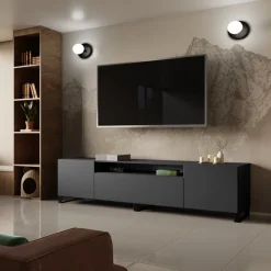 Szafki Rtv></noscript>Arton Wisząca szafka RTV 200 cm nowoczesna LANTOS do salonu grafit