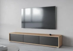 Szafki Rtv></noscript>Helvetia Wisząca szafka RTV 180 cm nowoczesna do salonu antracyt FRIDA