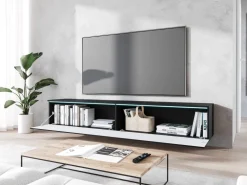 Szafki Rtv>BRATEX Wisząca szafka RTV 180 cm podwieszana BROMI jodełka