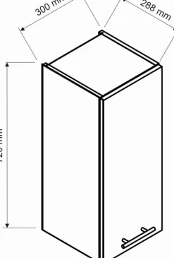 Meble Kuchenne>Stolkar Wisząca szara szafka kuchenna 30 cm NATALIA