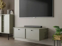 Szafki Rtv></noscript>Lempert Wisząca trzydrzwiowa szafka RTV pod telewizor 180 cm TOKEN eukaliptus