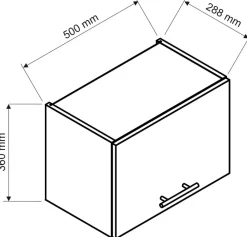 Meble Kuchenne|Szafki Wiszące></noscript>Stolkar Wisząca uchylna szafka kuchenna 50 cm BRIT