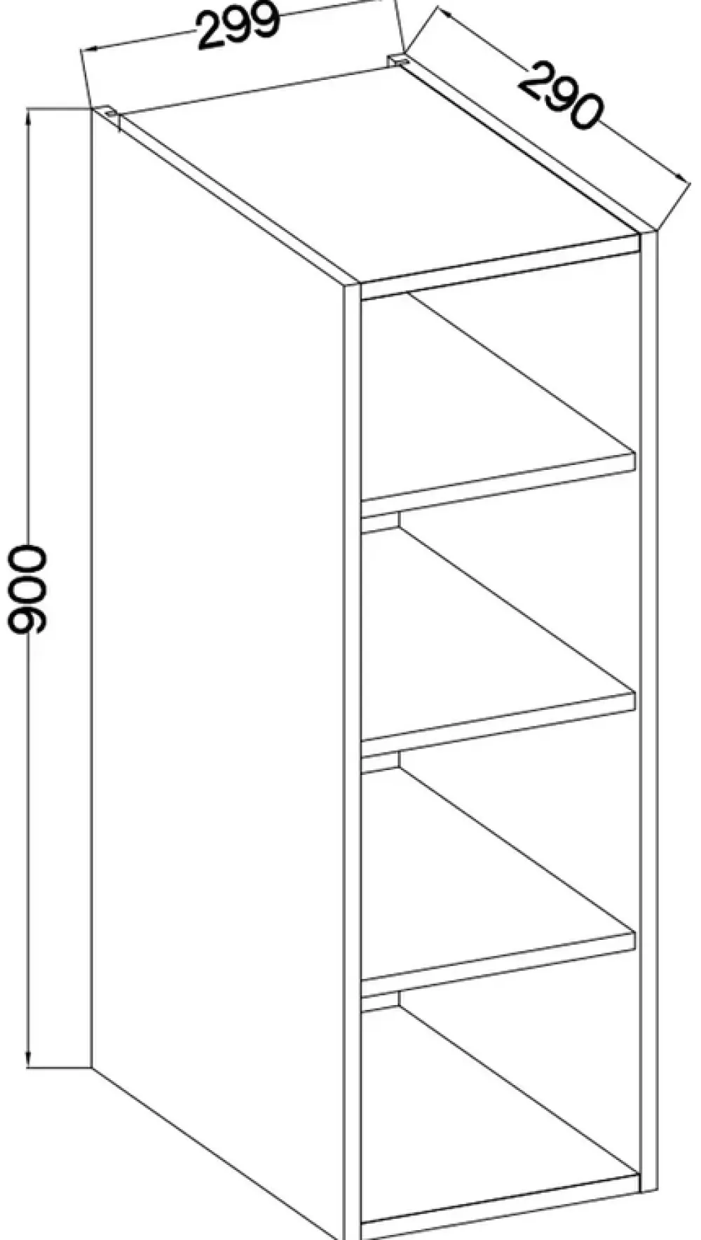 Meble Kuchenne>Lempert Wiszący regał kuchenny 30 cm NEPO