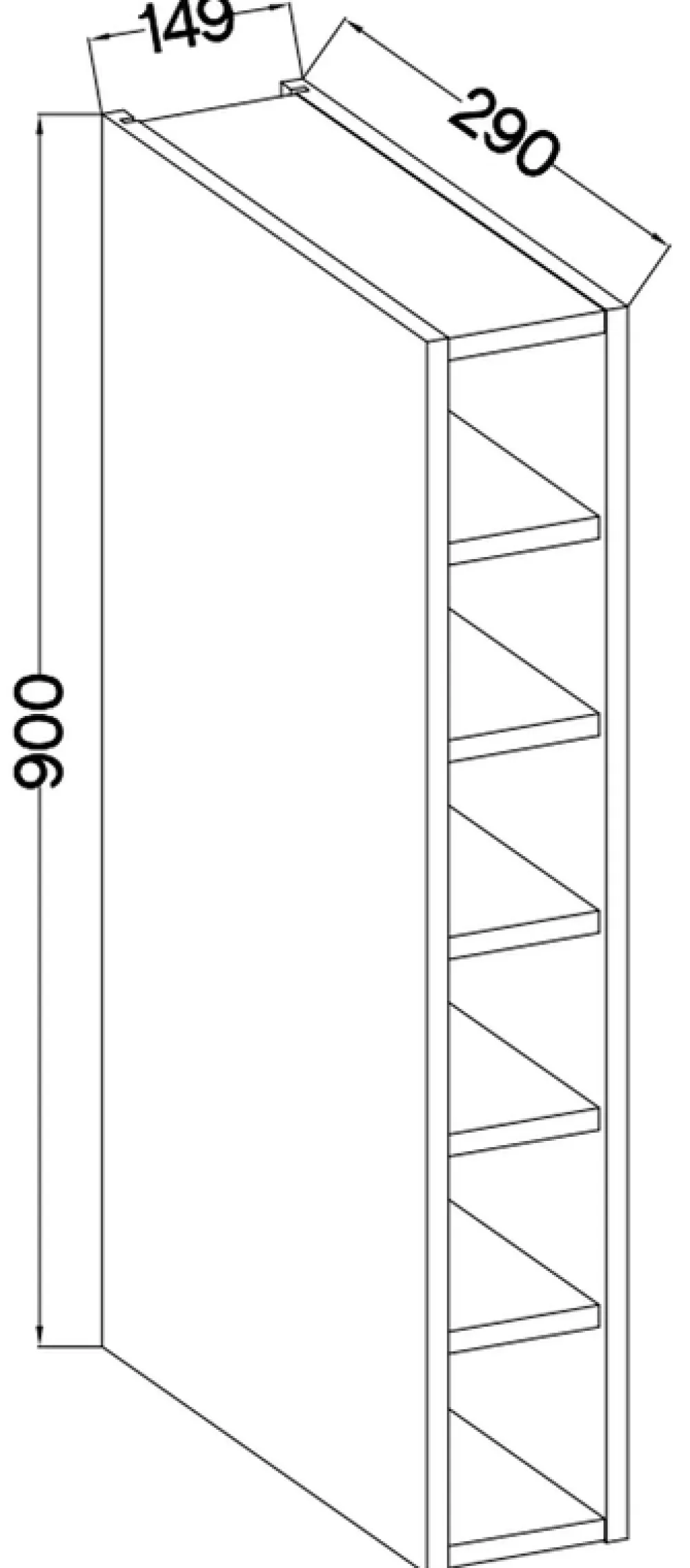 Meble Kuchenne>Lempert Wiszący regał kuchenny o szerokości 15 cm MARGARET