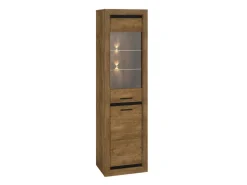 Zestawy Mebli Do Salonu|Witryny>ML Meble Witryna do salonu 55 cm ze szklanymi półkami BALTICA