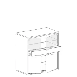 Witryny></noscript>JARSTOL Witryna do salonu nowoczesna MORNE