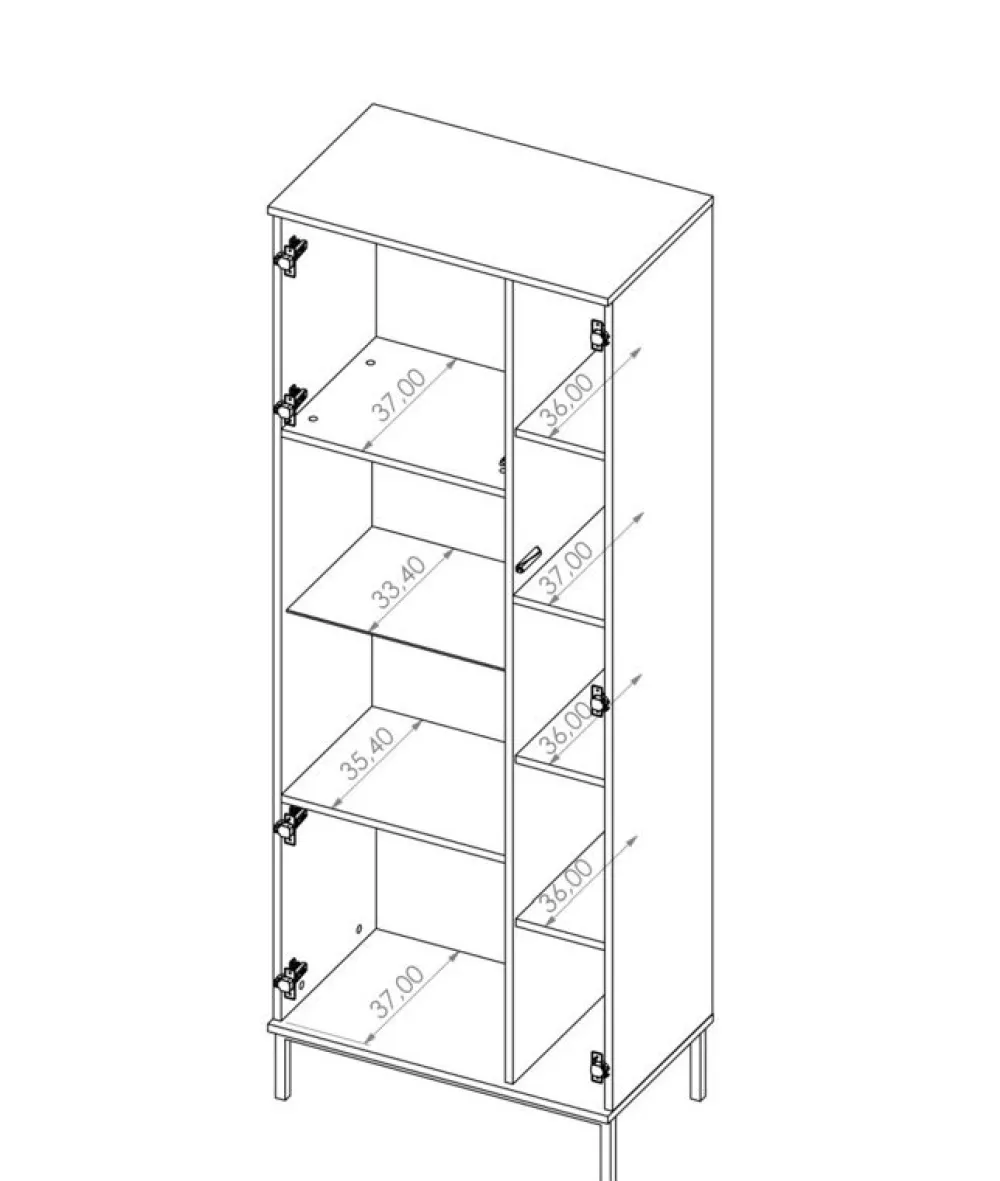 Zestawy Mebli Do Salonu|Witryny>GiB Meble Witryna do salonu QUARTE Biała