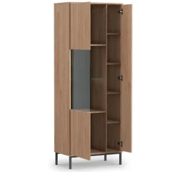 Zestawy Mebli Do Salonu|Witryny>GiB Meble Witryna do salonu QUARTE Czarna czarny