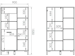 Zestawy Mebli Do Salonu|Witryny></noscript>ML Meble Witryna do salonu w stylu loftowym NEVIO dąb artisan