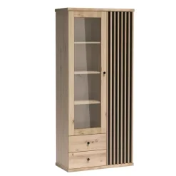 Witryny|Zestawy Mebli Do Salonu>JARSTOL Witryna do salonu z lamelami CALIS