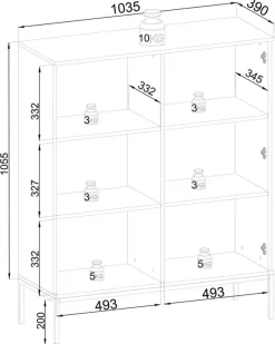 Witryny></noscript>PIASKI Witryna do salonu z przeszklonym frontem oświetlenie LED SEWILLA
