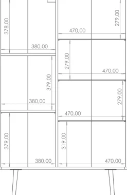 Zestawy Mebli Do Salonu|Witryny></noscript>GiB Meble Witryna do salonu ze szklanymi półkami 90 cm PULSE jodełka