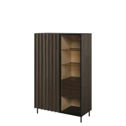 Zestawy Mebli Do Salonu|Witryny>lenart. Witryna na książki ze szklanymi półkami PIEMONTE