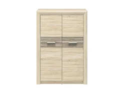 Zestawy Mebli Do Salonu|Zestawy Mebli Młodzieżowych></noscript>ML Meble Wąska komoda dwudrzwiowa z półkami 92 cm CASTEL dąb sonoma