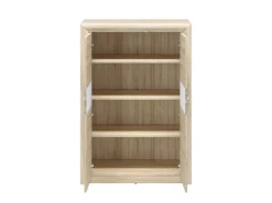 Zestawy Mebli Do Salonu|Zestawy Mebli Młodzieżowych></noscript>ML Meble Wąska komoda dwudrzwiowa z półkami 92 cm CASTEL dąb sonoma