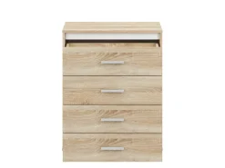 Zestawy Mebli Do Salonu|Zestawy Mebli Młodzieżowych></noscript>ML Meble Wąska komoda z szufladami 69 cm AVO dąb sonoma