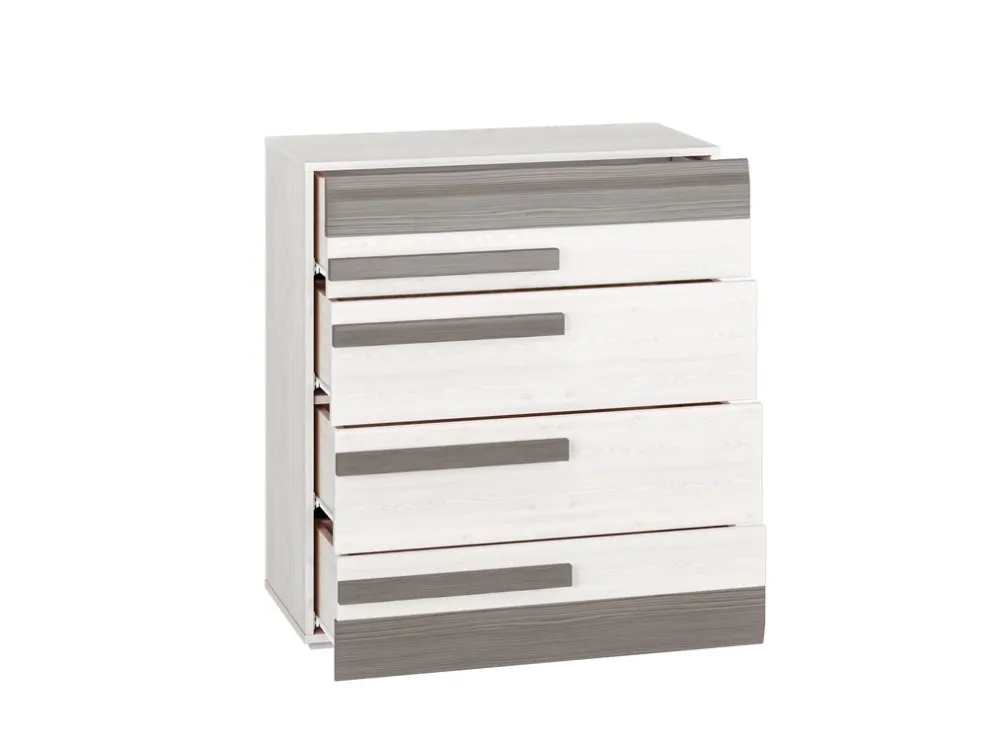 Zestawy Mebli Do Sypialni|Zestawy Mebli Młodzieżowych>ML Meble Wąska nowoczesna komoda z szufladami 86 cm BLANCO