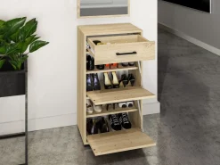 Szafki Na Buty></noscript>ML Meble Wąska szafka na buty 50 cm CARO dąb sonoma