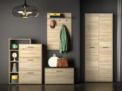 Szafki Na Buty></noscript>ML Meble Wąska szafka na buty 50 cm CARO dąb sonoma