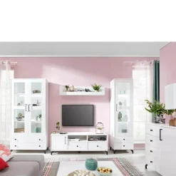 Zestawy Mebli Młodzieżowych|Witryny>MEBLAR Wąska witryna z szufladami BOMBAY