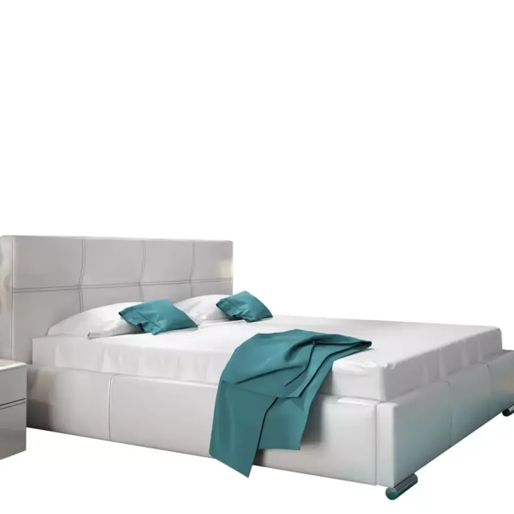 Łóżka Młodzieżowe|Łóżka Czarne>Gruszka Wygodne łóżko tapicerowane 160x200 czarne KAIR