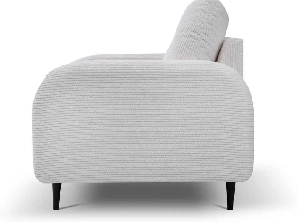 Fotele>LASKI Wygodny biały fotel do salonu OBLAK