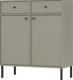 Komody>Lempert Wysoka komoda do salonu 84 cm z szufladami TOKEN eukaliptus