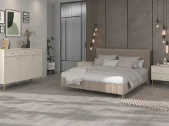 Zestawy Mebli Do Salonu|Komody></noscript>Lempert Wysoka komoda do salonu 84 cm z szufladami TOKEN beż piaskowy