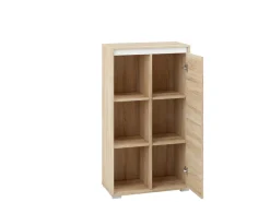 Zestawy Mebli Do Salonu|Zestawy Mebli Młodzieżowych></noscript>ML Meble Wysoka komoda z drzwiami 69 cm AVO dąb sonoma