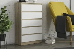 Komody>Meblohand Wysoka komoda z szufladami 70 cm do przedpokoju AMPARO