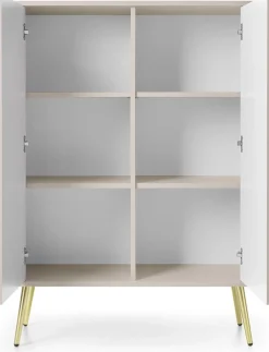 Komody>PIASKI Wysoka nowoczesna komoda do salonu 103 cm ZENIT kaszmir