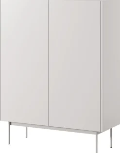Komody></noscript>PIASKI Wysoka nowoczesna komoda dwudrzwiowa 97 cm CRYSTAL kaszmir