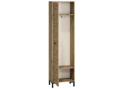 Zestawy Mebli Do Salonu|Szafy Dwudrzwiowe>ML Meble Wysoka szafa do przedpokoju w stylu loftowym NEVIO dąb artisan