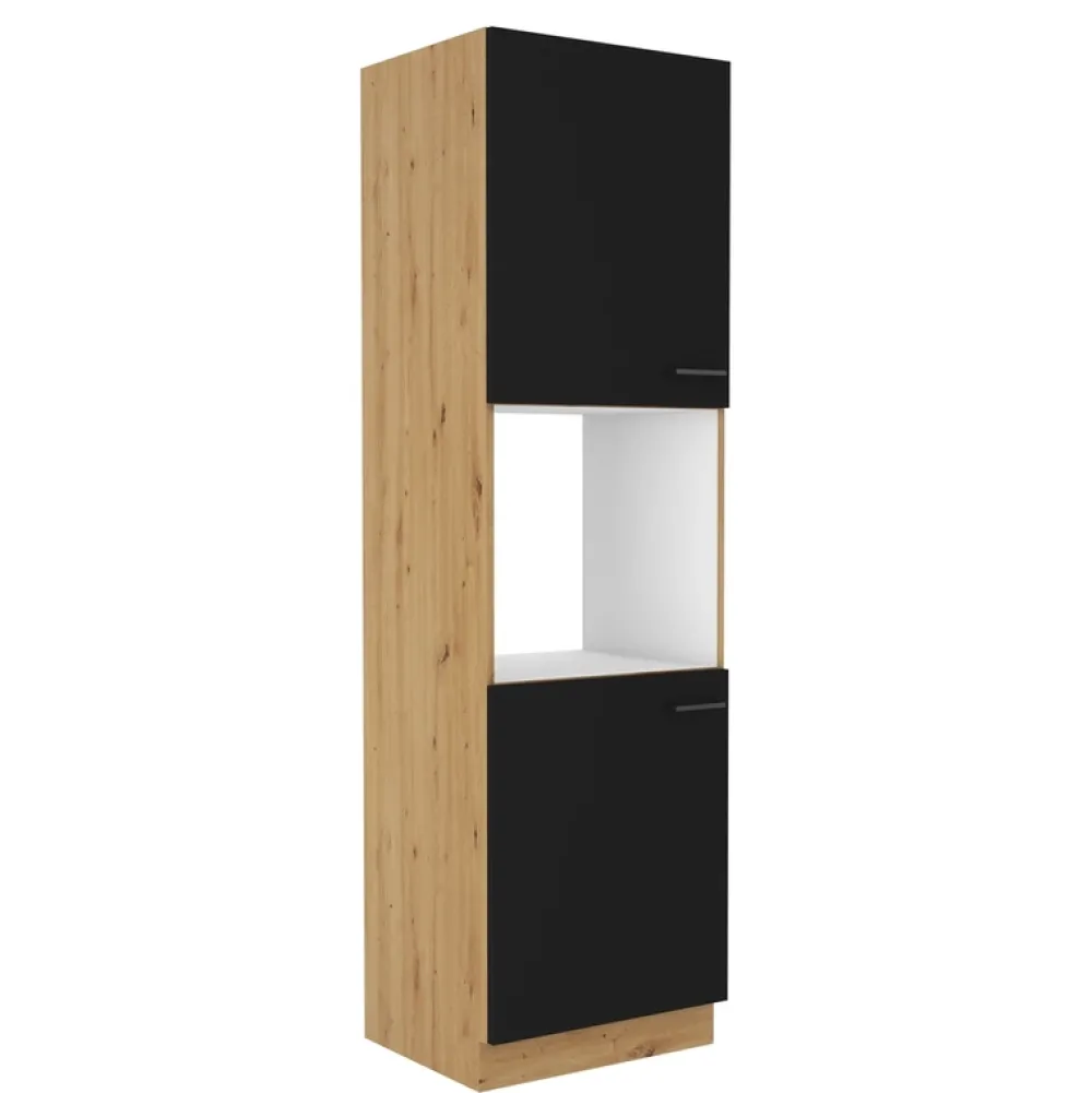 Meble Kuchenne>Lempert Wysoka szafka kuchenna pod zabudowę piekarnika 60 cm artisan czarny MILANO